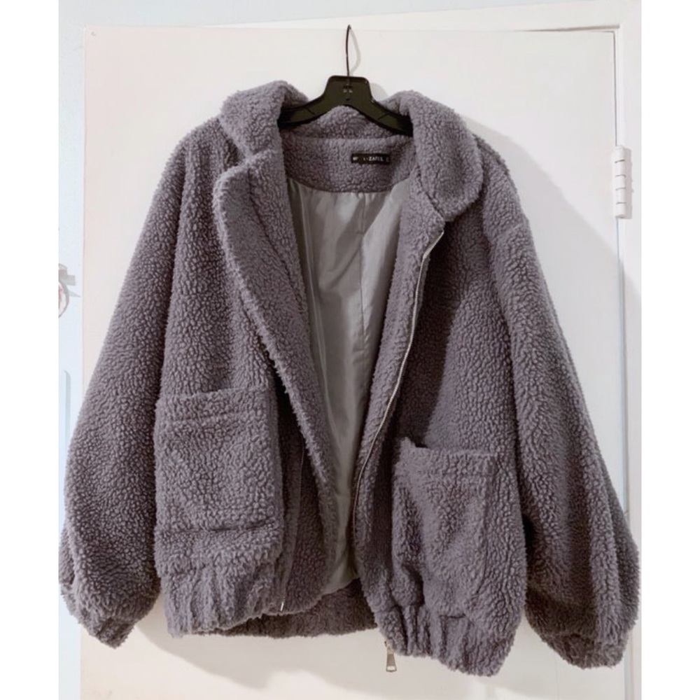 Zaful blue teddy coat